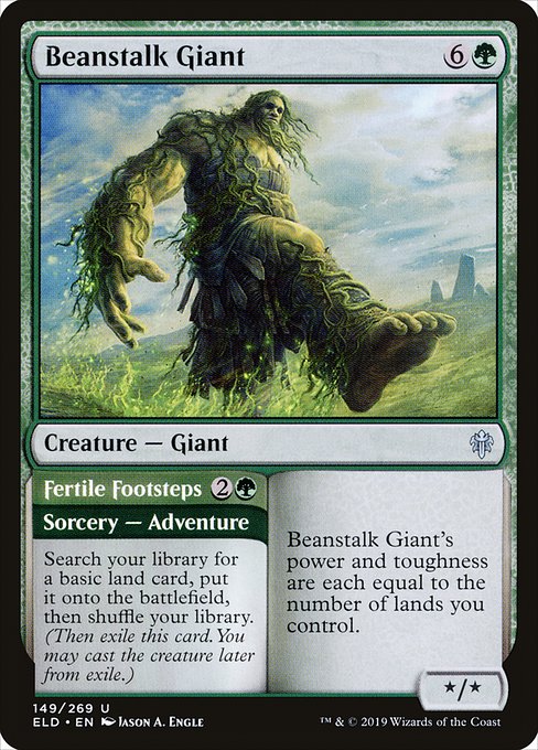 Beanstalk Giant // Fertile Footsteps from Throne of Eldraine
