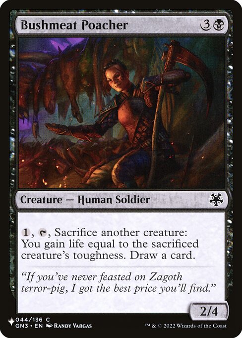Bushmeat Poacher highlighted card art