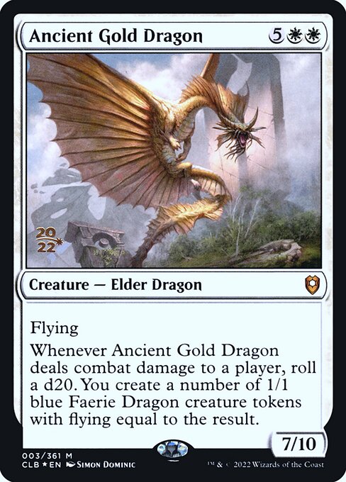 Ancient Gold Dragon from Battle for Baldur's Gate Promos