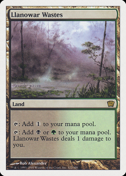 Llanowar Wastes from Ninth Edition