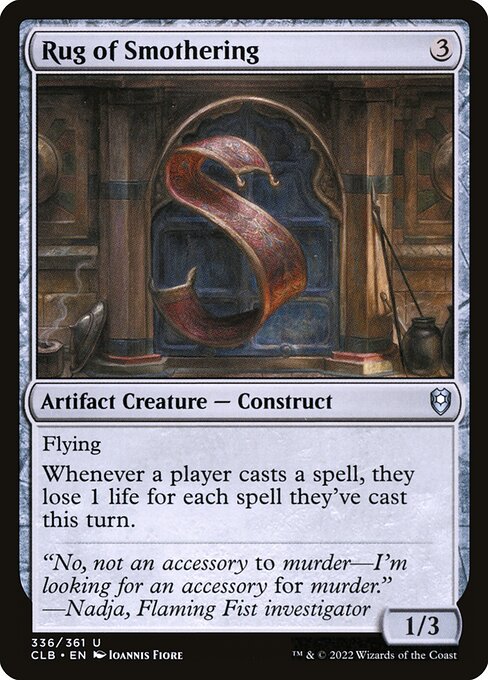 Rug of Smothering highlighted card art