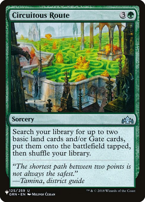 Circuitous Route highlighted card art
