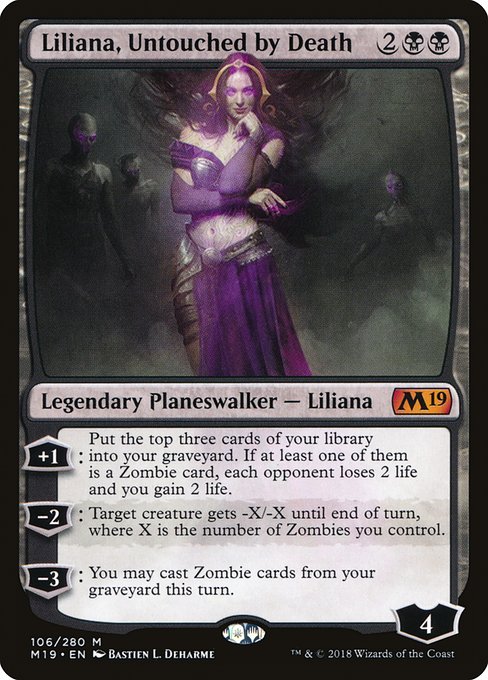 Liliana, Untouched by Death from Core Set 2019