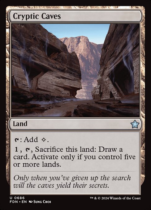 Cryptic Caves highlighted card art