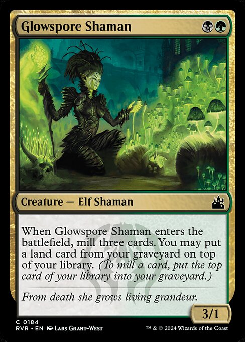 Glowspore Shaman highlighted card art