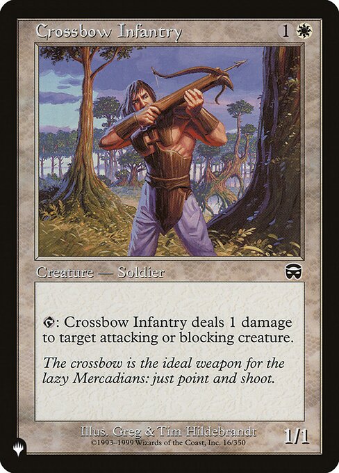 Crossbow Infantry highlighted card art