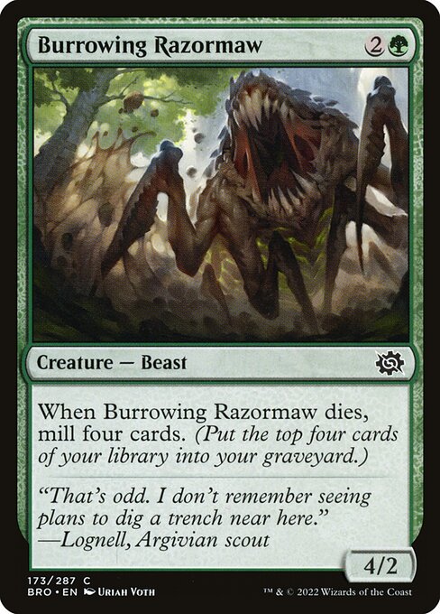 Burrowing Razormaw highlighted card art