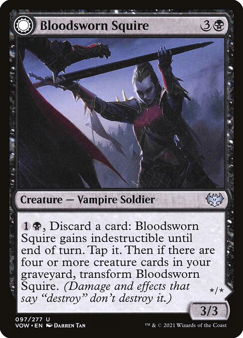 Bloodsworn Squire // Bloodsworn Knight from Innistrad: Crimson Vow