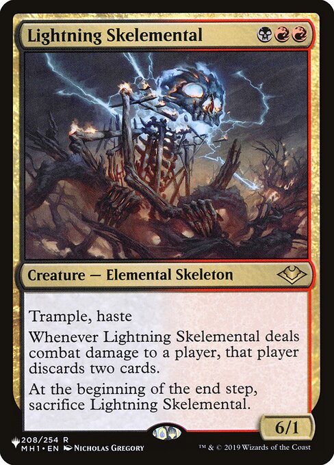 Lightning Skelemental highlighted card art