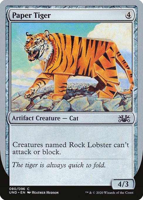 Paper Tiger highlighted card art