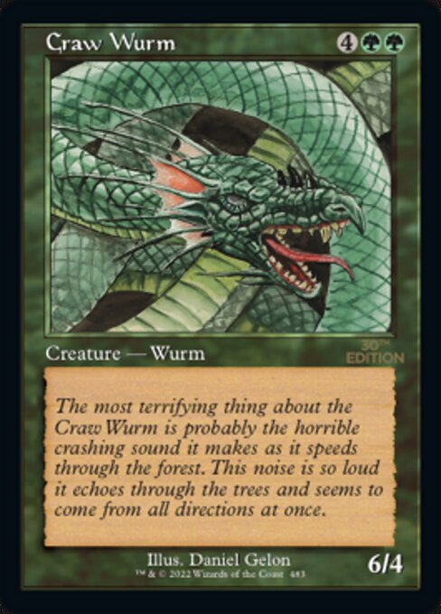 Craw Wurm highlighted card art