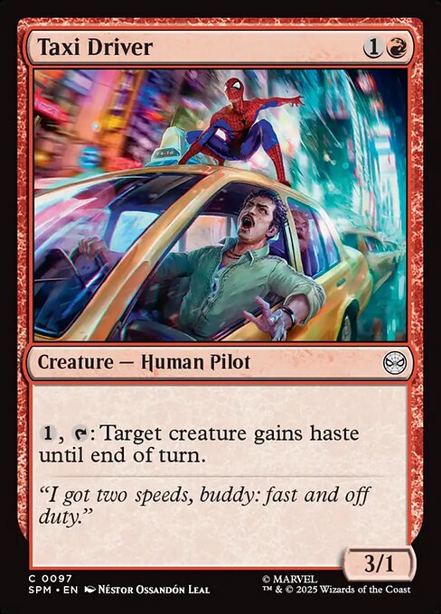 Taxi Driver highlighted card art