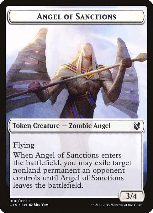 Angel of Sanctions from Commander 2019 Tokens