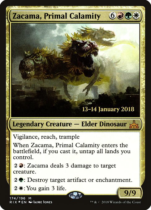 Zacama, Primal Calamity from Rivals of Ixalan Promos