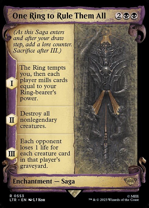One Ring to Rule Them All highlighted card art