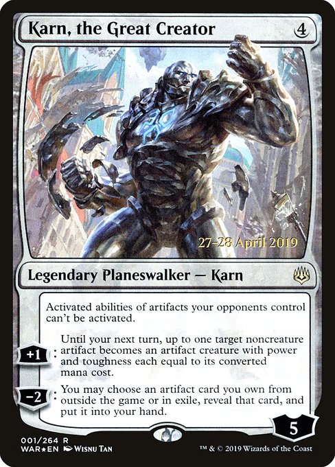 Karn, the Great Creator from War of the Spark Promos
