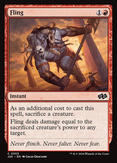 Fling highlighted card art