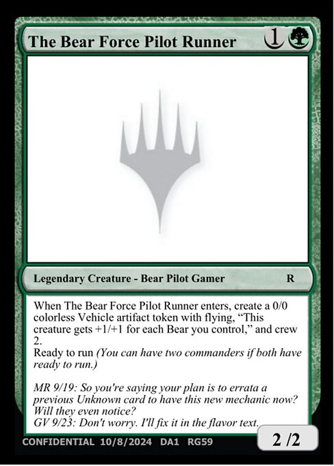 The Bear Force Pilot Runner highlighted card art