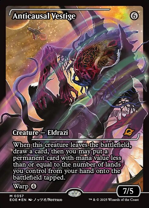 Anticausal Vestige from Edge of Eternities