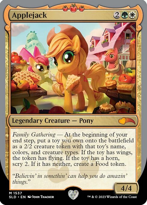 Applejack highlighted card art