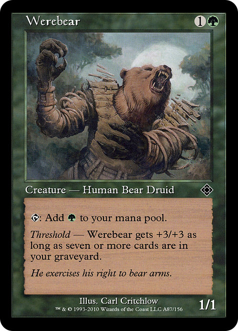 Werebear from Magic Online Theme Decks