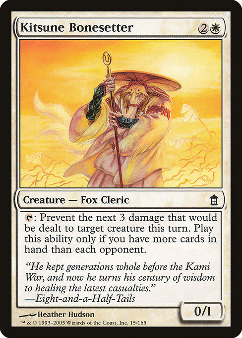 Kitsune Bonesetter highlighted card art
