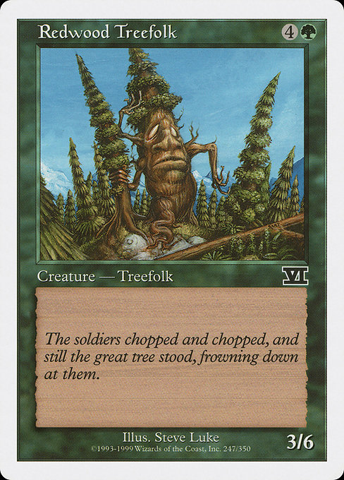 Redwood Treefolk from Classic Sixth Edition