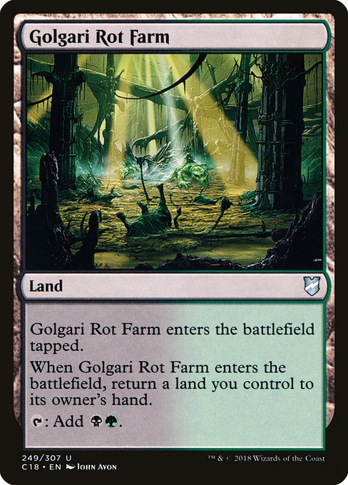 Golgari Rot Farm from Commander 2018