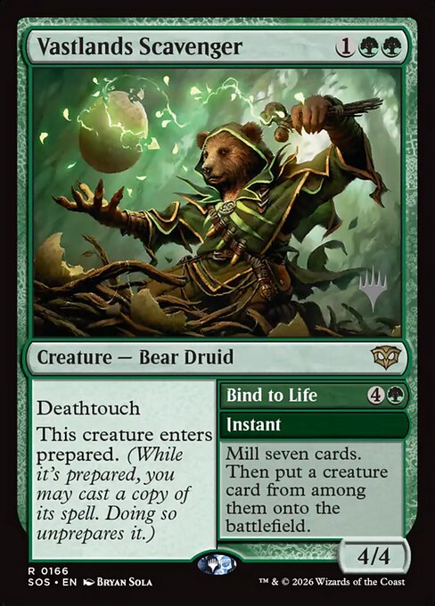 Vastlands Scavenger // Bind to Life from Secrets of Strixhaven Promos