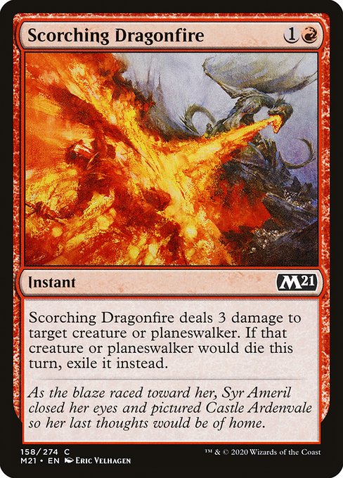 Scorching Dragonfire from Core Set 2021