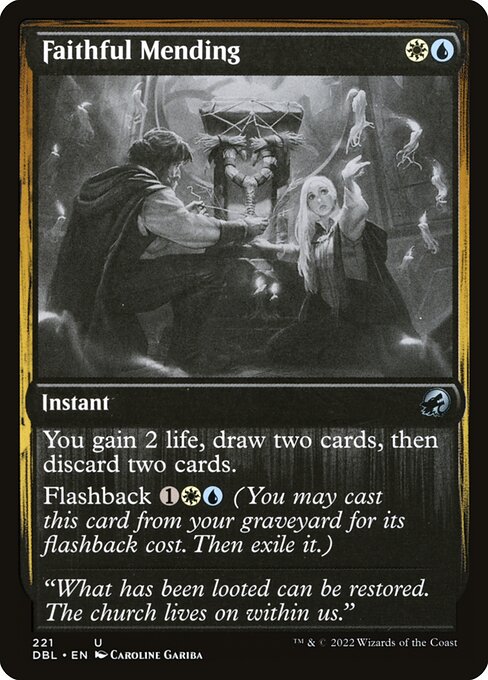 Faithful Mending highlighted card art
