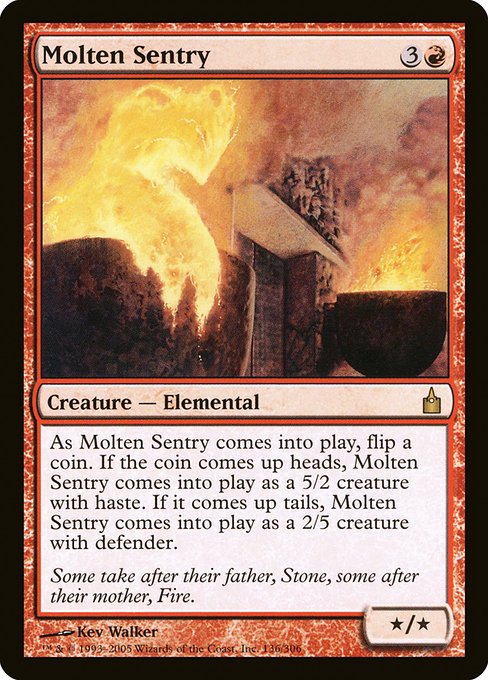 Molten Sentry highlighted card art