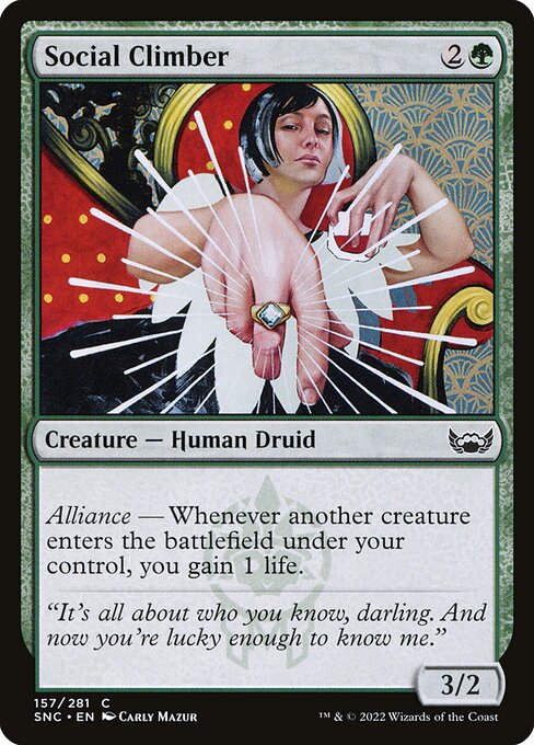 Social Climber highlighted card art