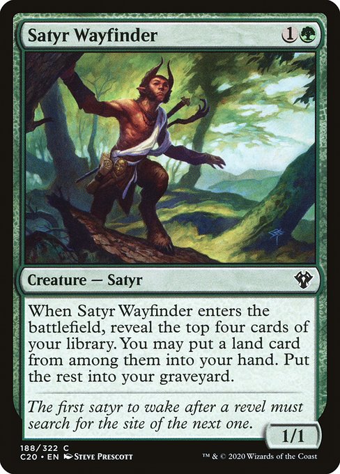Satyr Wayfinder from Commander 2020