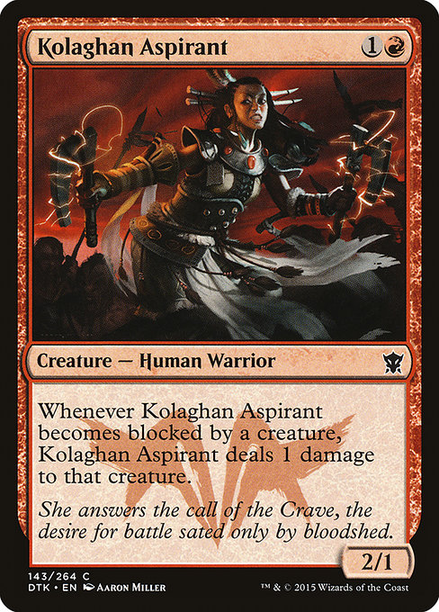 Kolaghan Aspirant highlighted card art