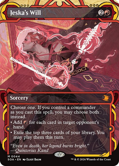 Jeska's Will highlighted card art