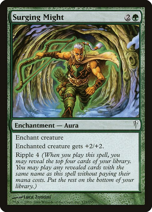 Surging Might highlighted card art