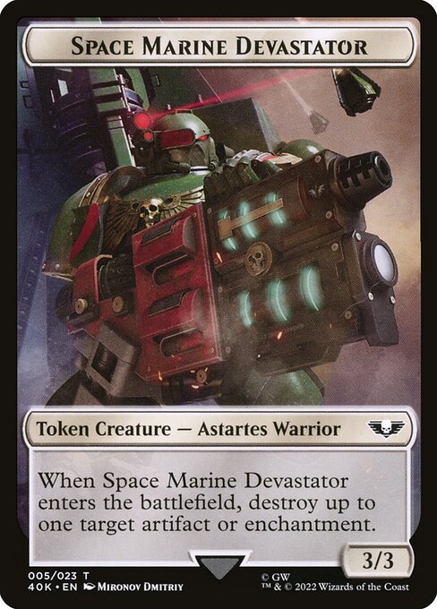 Space Marine Devastator highlighted card art
