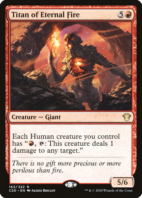 Titan of Eternal Fire highlighted card art