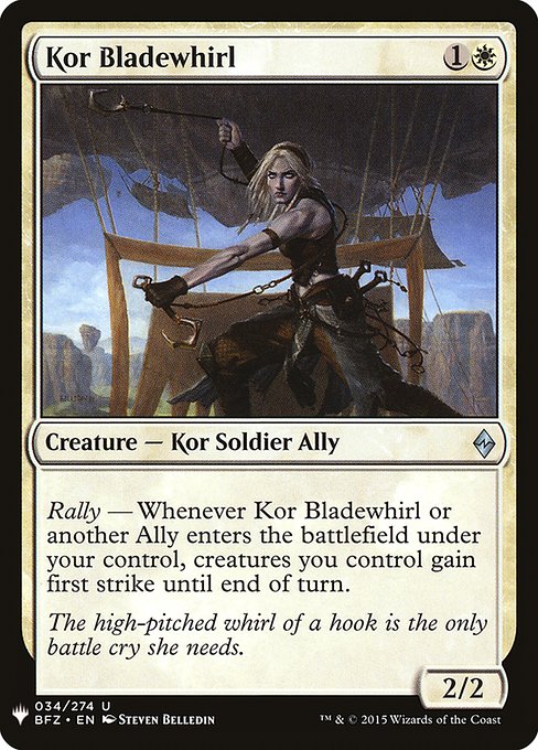 Kor Bladewhirl highlighted card art