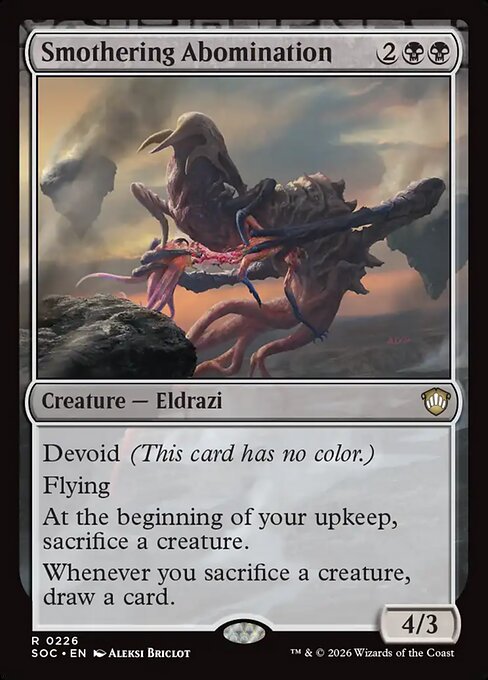 Smothering Abomination from Secrets of Strixhaven Commander