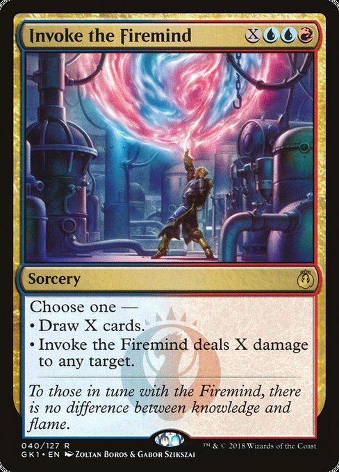 Invoke the Firemind highlighted card art