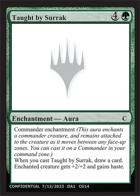 Taught by Surrak highlighted card art