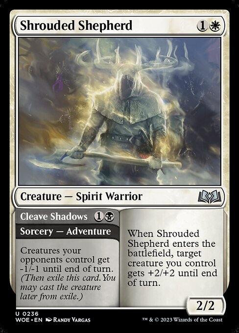 Shrouded Shepherd // Cleave Shadows highlighted card art