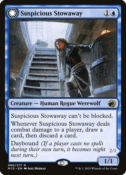 Suspicious Stowaway // Seafaring Werewolf from Innistrad: Midnight Hunt