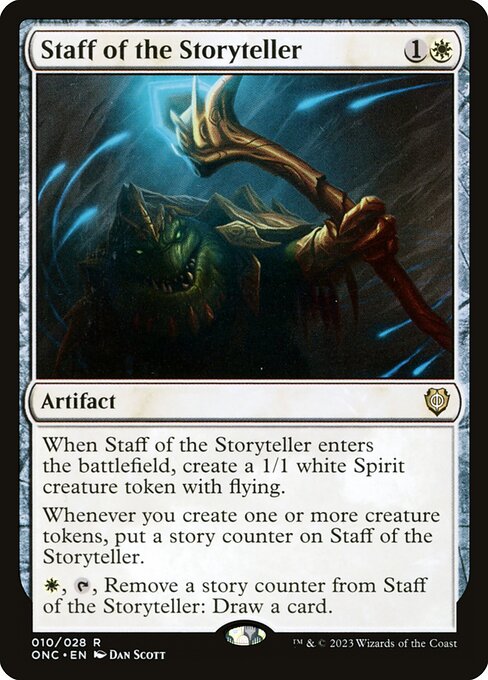 Staff of the Storyteller from Phyrexia: All Will Be One Commander