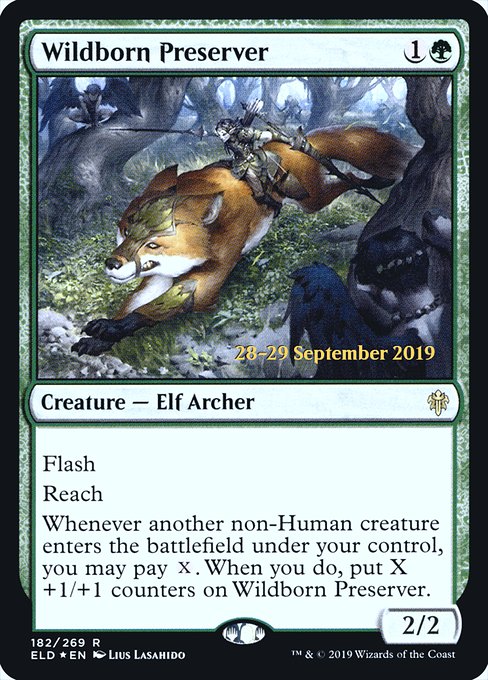 Wildborn Preserver from Throne of Eldraine Promos