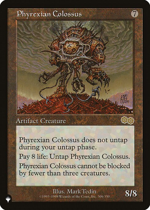 Phyrexian Colossus highlighted card art
