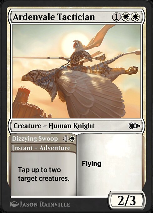 Ardenvale Tactician // Dizzying Swoop highlighted card art