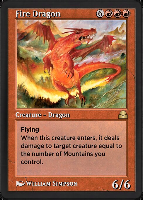 Fire Dragon highlighted card art